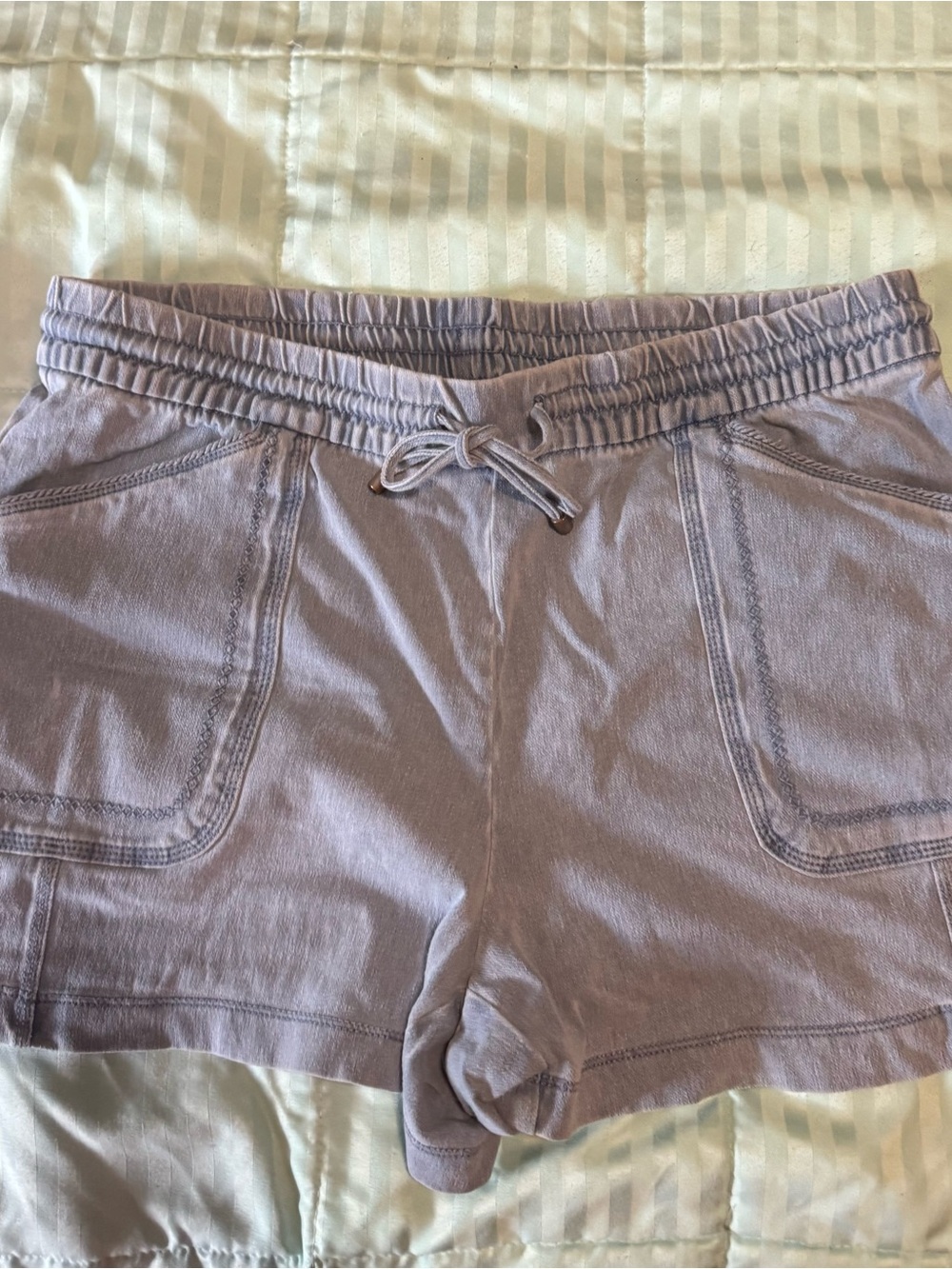 Time and Tru Lavender Drawstring Athletic Shorts